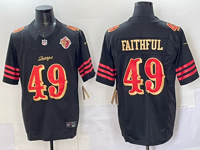 Men San Francisco 49ers #49 Faithful black 2025 Nike NFL Jersey 006->san francisco 49ers->NFL Jersey